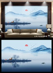 意境山水背景墙