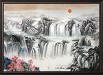 水墨画水墨山水画