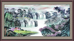 聚宝盆山水画
