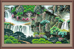 聚宝盆山水画