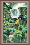 聚宝盆山水画
