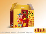 矢量国潮牛年高端礼盒包装设计