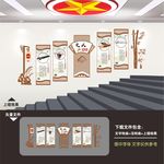 校园文化墙 楼梯文化墙