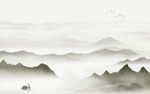 水墨高清山水画 文件分层画