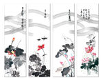 水墨荷花
