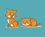 卡通橘猫