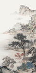 新款国画玄关山水 TIF分层