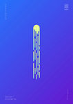 创意字母I渐变海报艺术