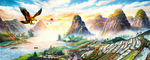 山水风景油画