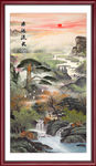 竖幅山水画