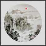 山水画水墨山水画意境山水画