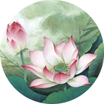圆形荷花玄关
