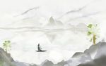 爵士白李白乘舟将欲行背景墙
