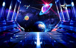 空间站太空舱宇宙星空背景墙
