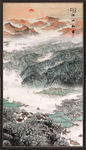 竖幅山水画竖幅国画竖幅水墨