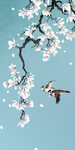 玉兰花工笔画玄关