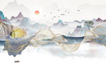 高清 客厅新山水画 TIF分层