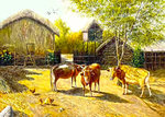 牛风景画