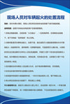 现场人员对车辆起火的处置流程
