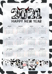 简约2021牛年日历