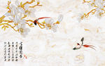 雅诗兰香玉兰花背景墙