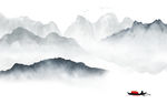 中式 新意境山水画 tif分层