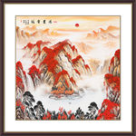 聚宝盆山水画