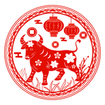 牛年 新年 喜庆 红色 剪纸