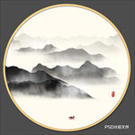 水墨意境山水装饰画