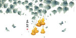 五福葫芦山水抽象晶瓷装饰画