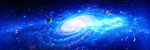 蓝色唯美浩瀚宇宙星空吊顶