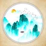 禅意山水画