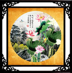 中国画荷花