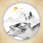 山水画 水墨山水画 意境山水画