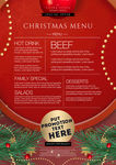 红色喜庆圣诞节节日菜单设计