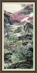 竖幅山水画