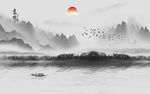 山水画水墨山水画意境山水画