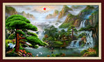 聚宝盆油画