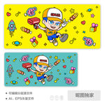 时尚潮流星球男孩AI插画