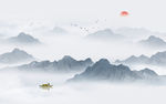 中式意境山水画