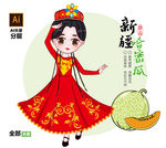Q版新疆女生