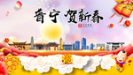 普宁贺迎新年春节日中秋元旦海报