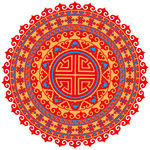 AI矢量圆形花纹