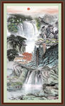 竖版山水画