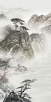 国画大气玄关画 文件分层画