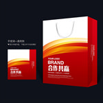 红色企业手提袋