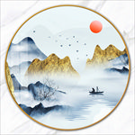 意境山水玄关装饰