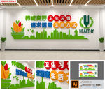 养成良好卫生习惯卫生校园文化墙