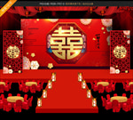 红色婚礼背景