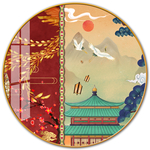 中国红宫墙国潮民俗装饰画